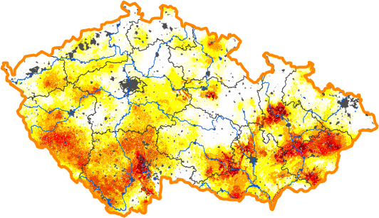 Intenzita sucha - 23. červenec 2017