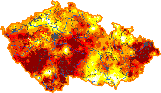 Intenzita sucha - 13. květen 2018