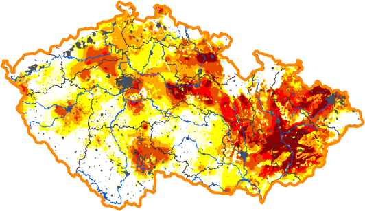 Intenzita sucha - 23. prosinec 2018