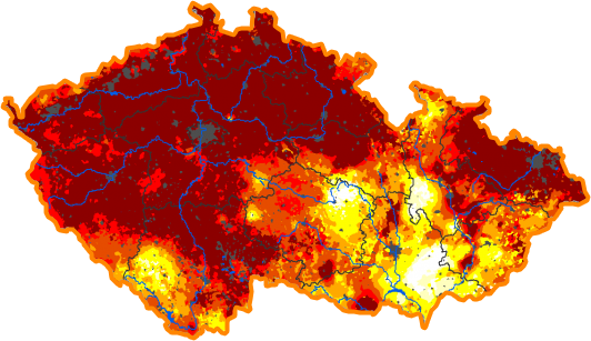 Intenzita sucha - 7. červenec 2019