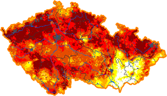 Intenzita sucha - 28. červenec 2019