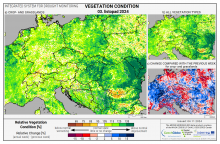 Dopady na vegetaci - Evropa - 3. listopad 2024