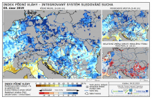 Index půdní vláhy - Evropa - 3. únor 2019