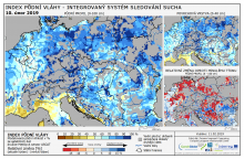 Index půdní vláhy - Evropa - 10. únor 2019