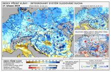 Index půdní vláhy - Evropa - 17. březen 2019