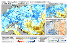 Index půdní vláhy - Evropa - 31. říjen 2024